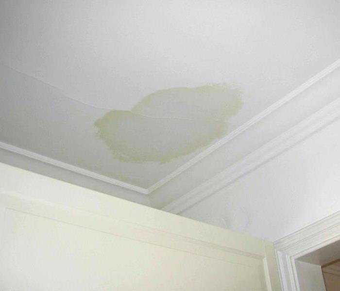 A ceiling leak.